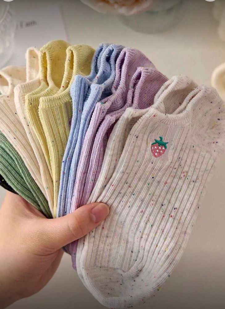 Calcetines de tobillo de colores para mujer  colores mezclados