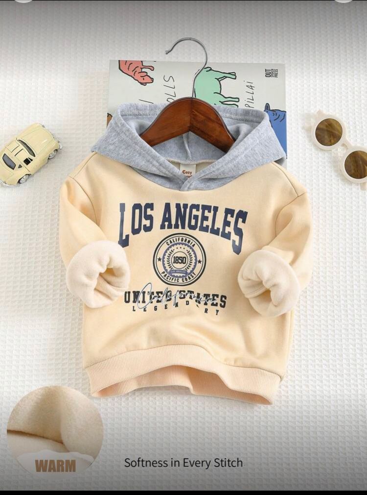 Sudadera infantil con capucha y estampado Los Angeles 2-3y