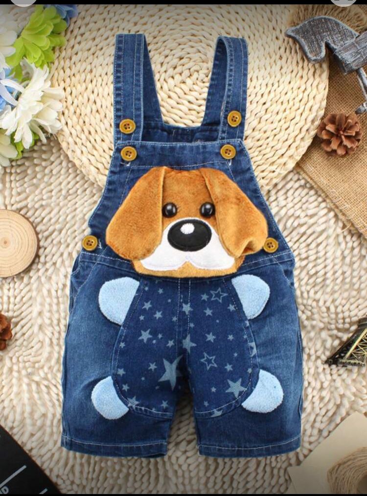 Overol infantil azul perrito para bb , 18 a 24 meses