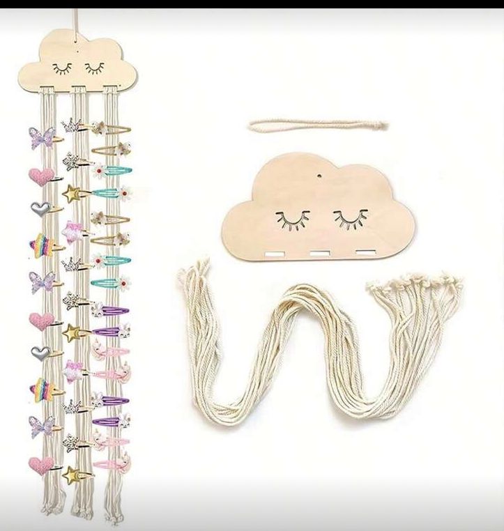 Clip de pelo en forma de nube, acessoriompara el cabello, beig