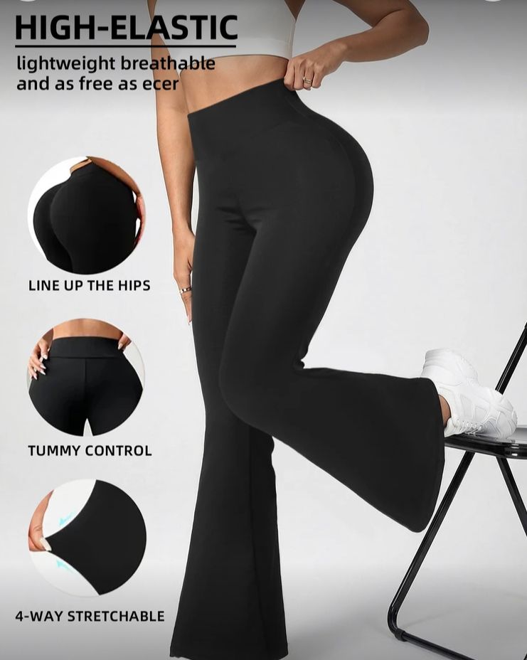 Pantalón casual tipolegings de cintura alta deportivo,negro,Ch/S