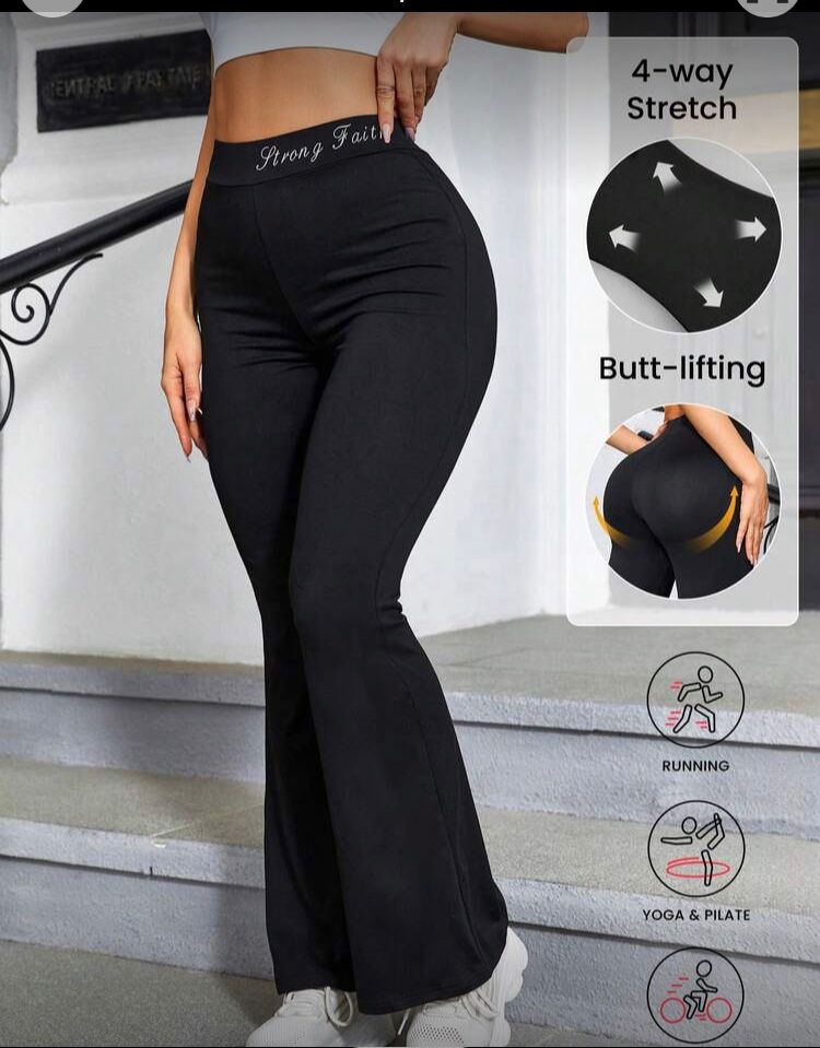 Legging strong fait estilo acampanado negro talla 7/M