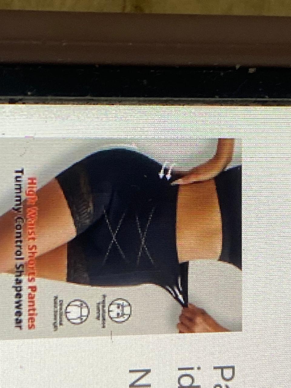 Short negro de cintura alta para control de abdomen, con detalle de encaje talla G/ L