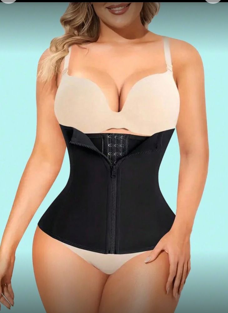 Faja moldeadora doble compresión (broches,cierre)negro talla XL