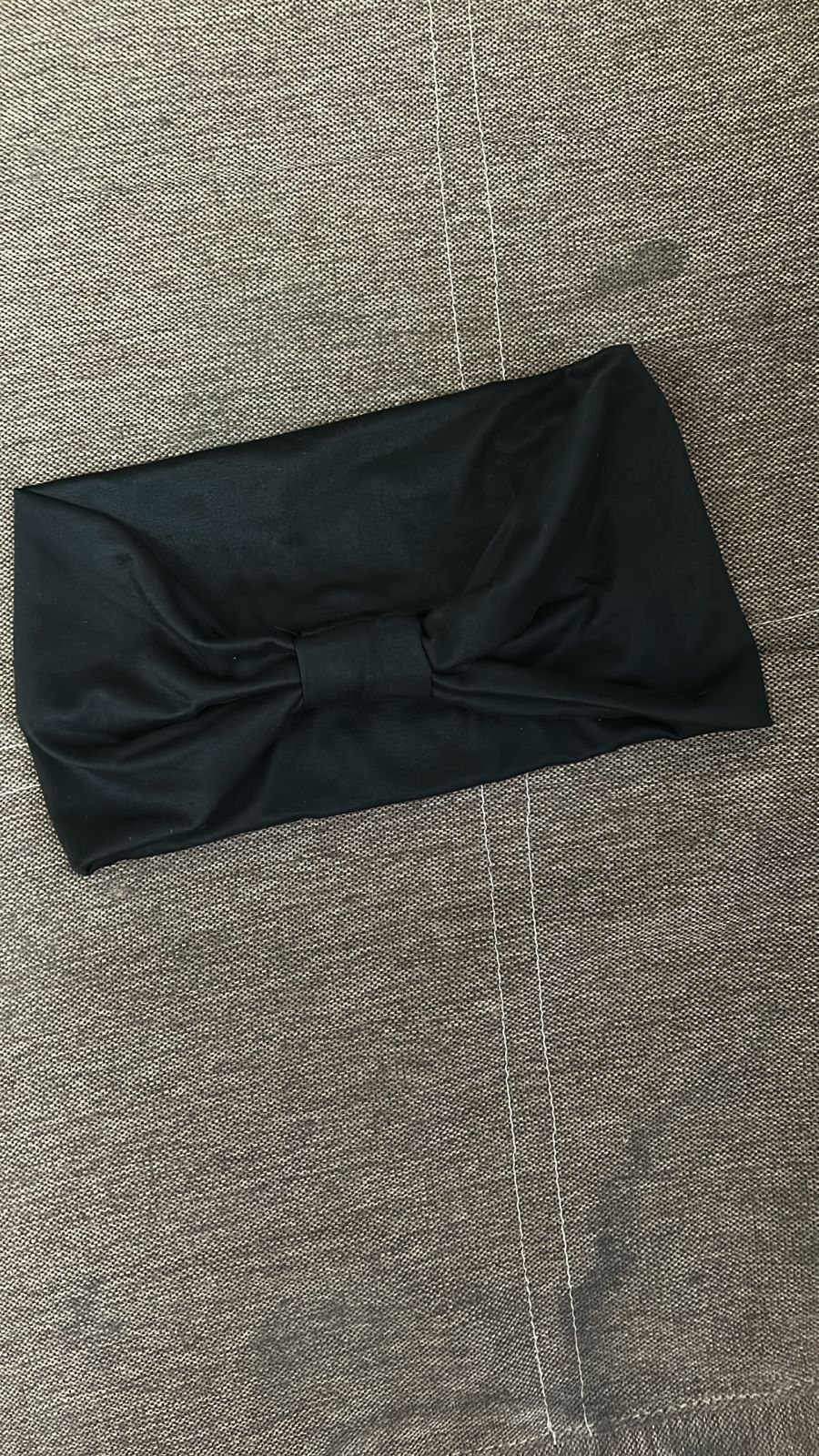Deadema de tela en forma de moño, negra