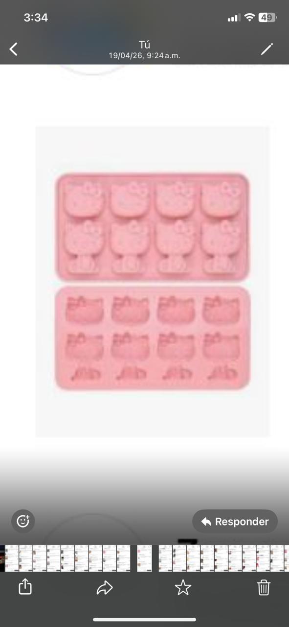 Molde de silicona con diseño Hello Kity, rosa