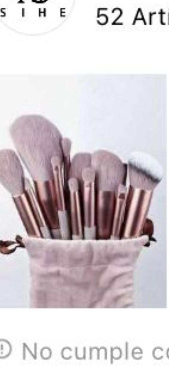 Juego de 13 brochas de maquillaje con bolsa de almacenamiento rosa