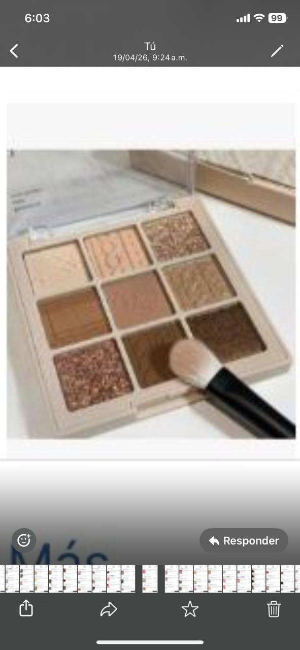 Paleta de sombras de ojos 9 tonos multicolor