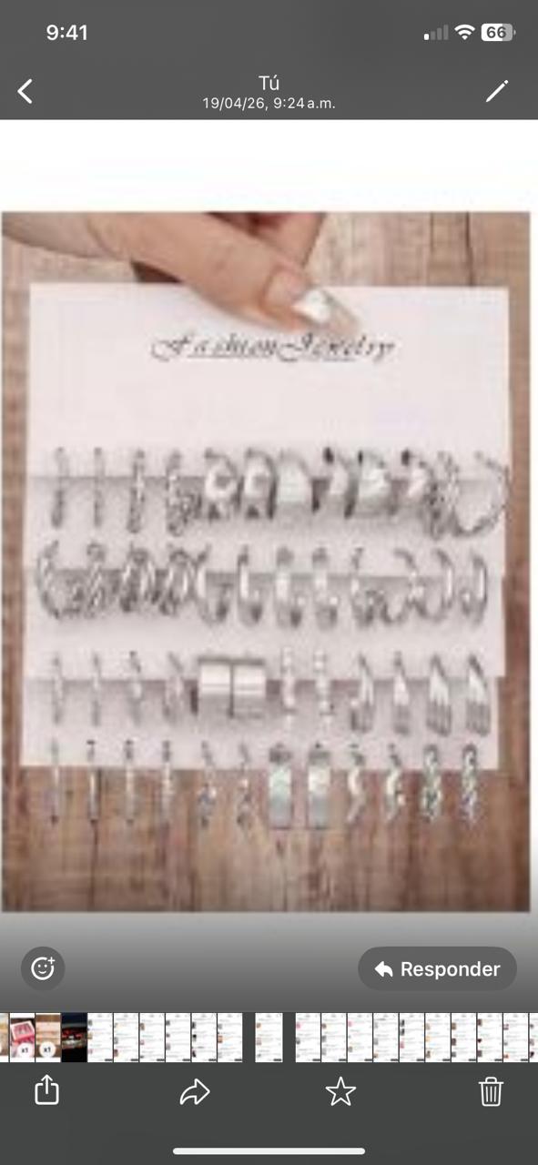 Pendientes de mujer plateados, $ 15 cada par