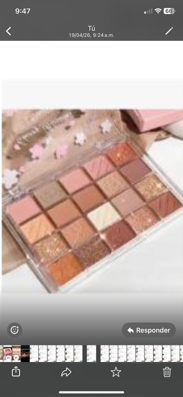 Paleta de sombras de ojos, 20 tonos