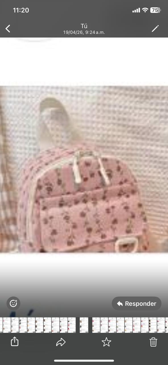 Mochila de suave y dulce de gran capacidad, Rosa