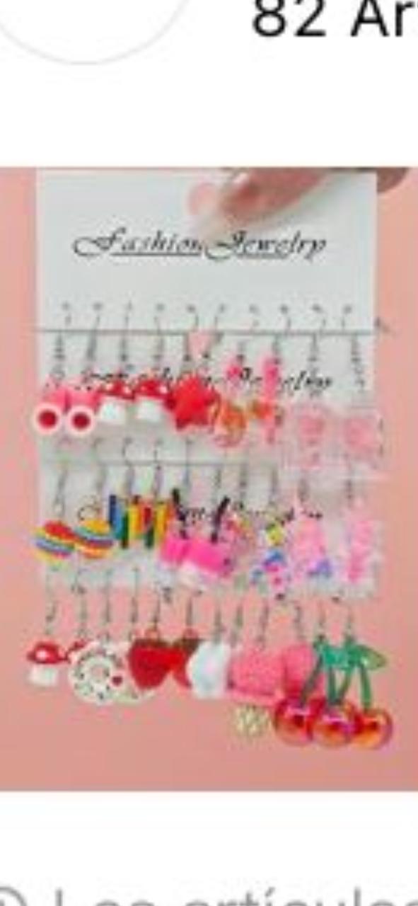 Aretes de mujer de moda de diferentes diseños, multicolor $15 cada par