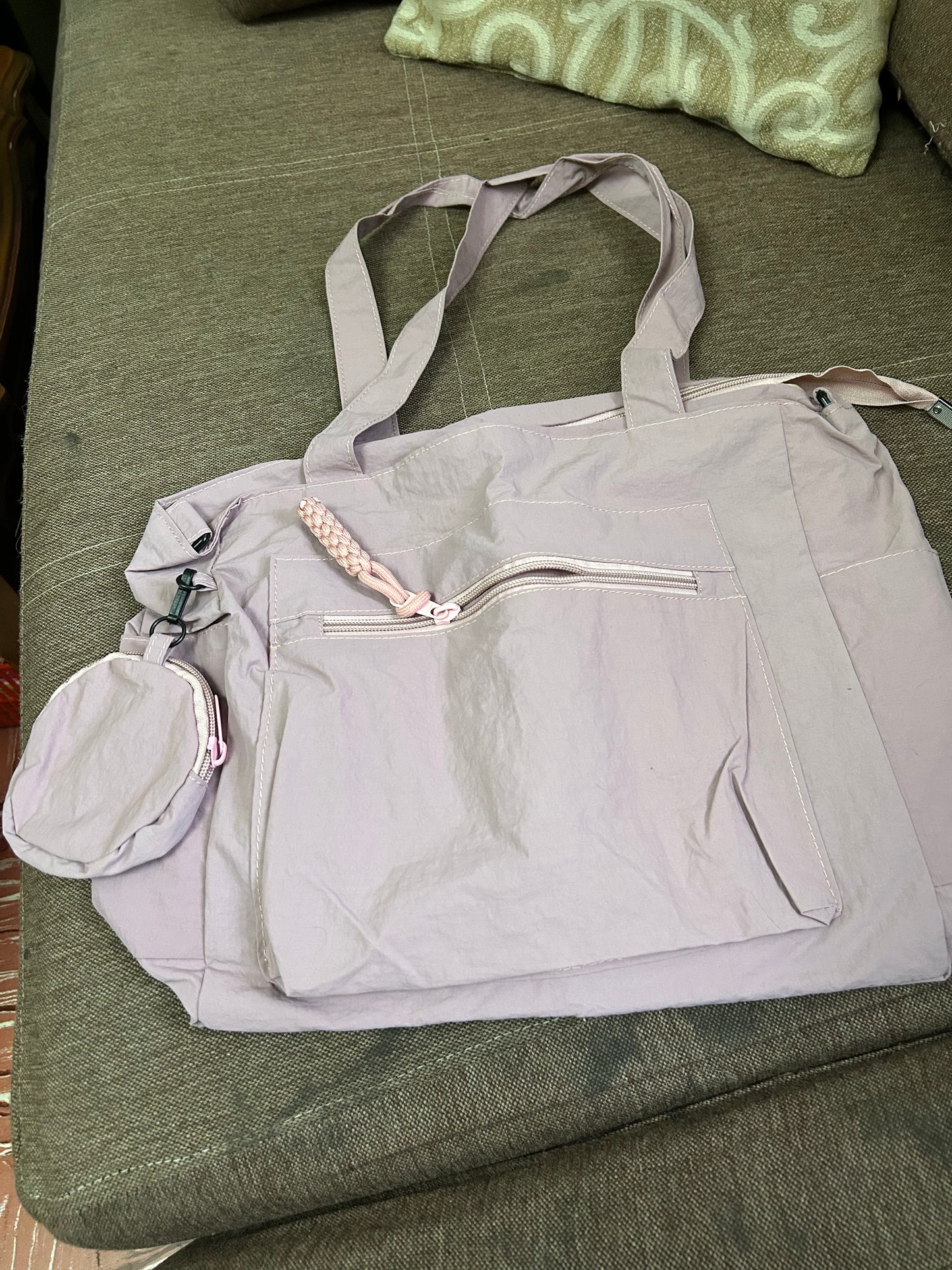Bolsa grande de tela grande con monedero nuevo estilo, rosa