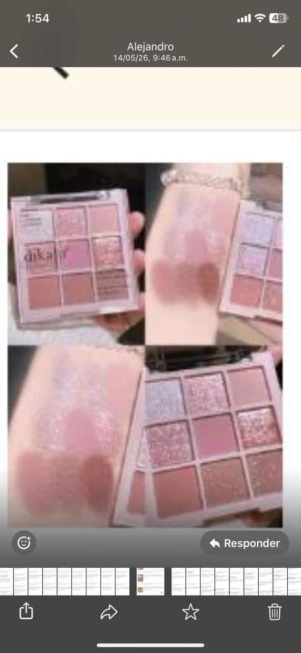 Paleta de sombras de ojos resaltadoras 9 tonos