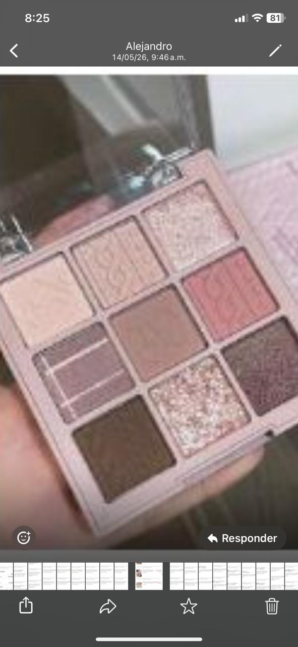 Paleta de sombras de ojos de 9 tonos, café