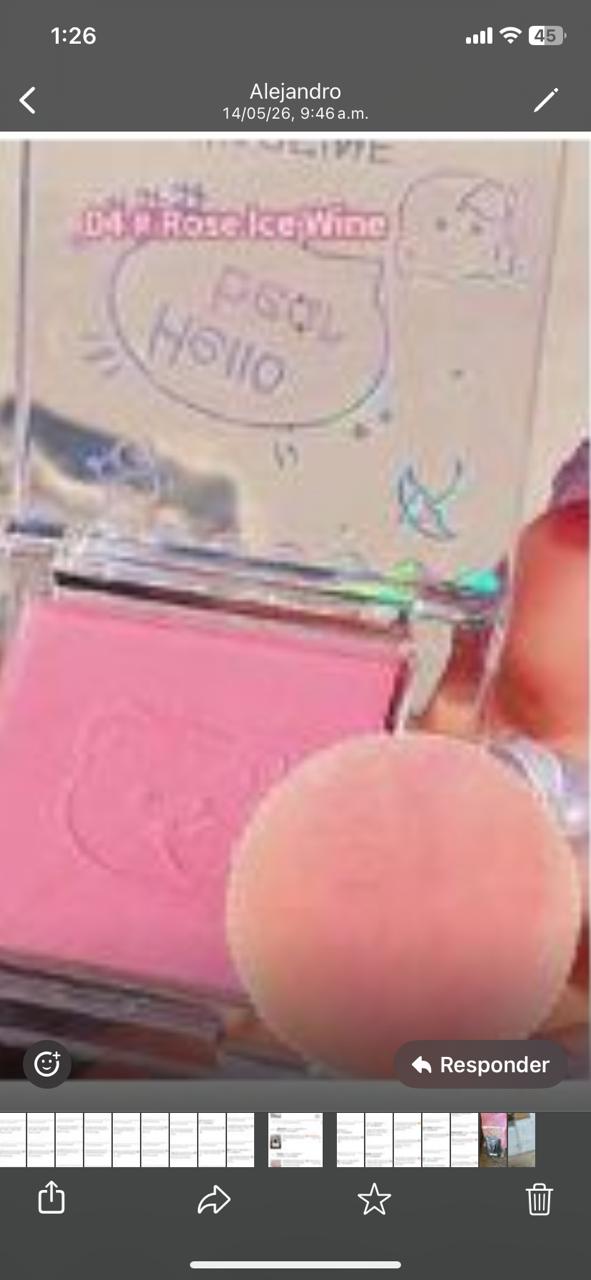Paleta de colorete en unicolor, rosa