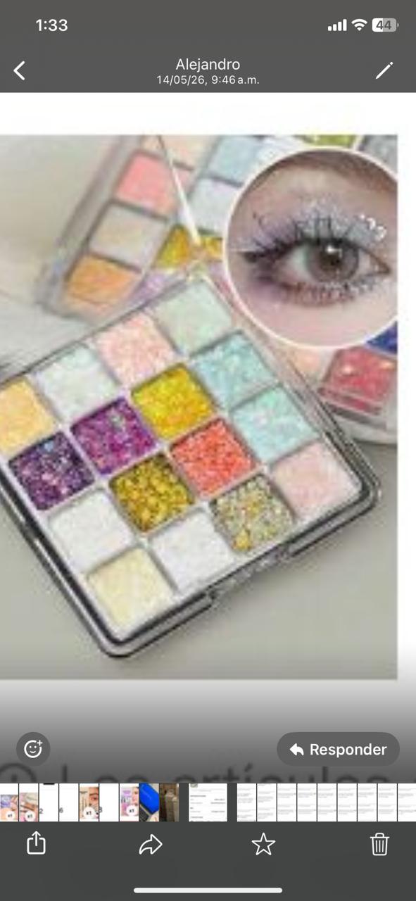 Paleta de sombras de ojos con 16 tonos