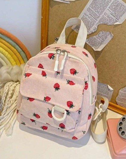 Mochila ligera y de gran capacidad de pana adorable