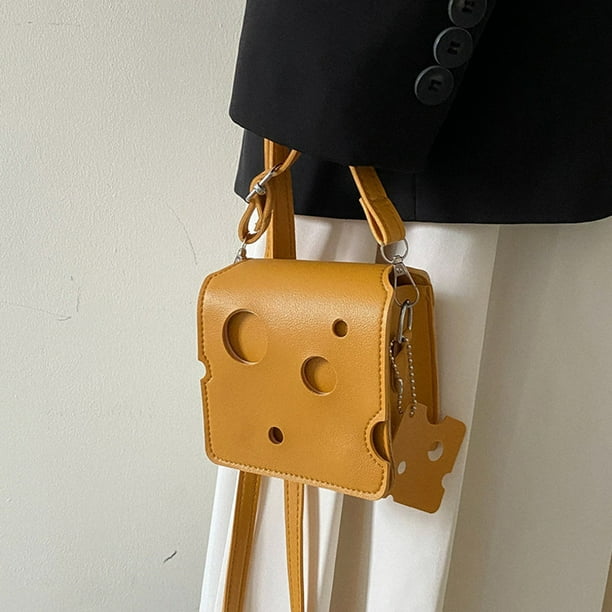 Mini crossbody diseño de queso (amarilla)